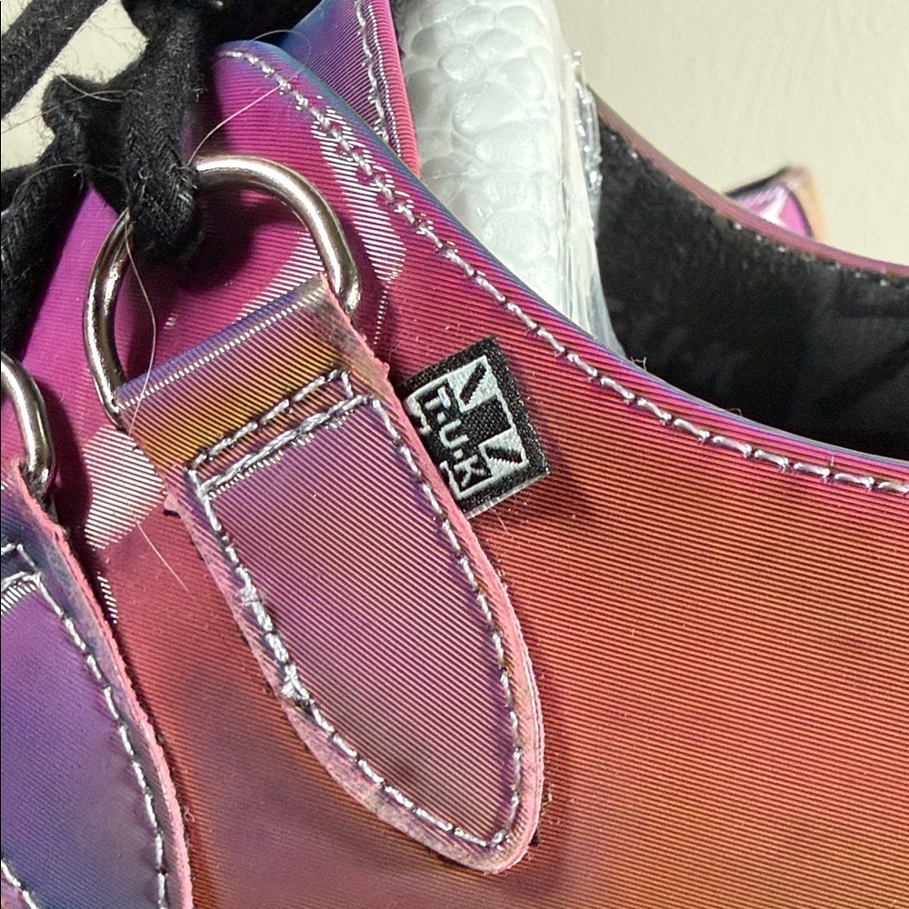 TUK Iridescent Pink and Purple Platform Shoes - Picture 8 of 12